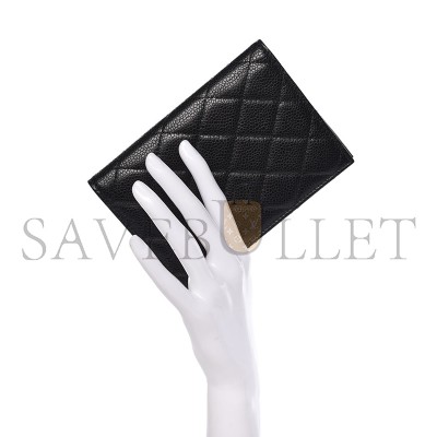 CHANEL CAVIAR QUILTED PASSPORT HOLDER BLACK (15*10*2cm) 